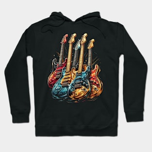 Guitar Shirt. Retro Style, Gift For Guitarist Hoodie